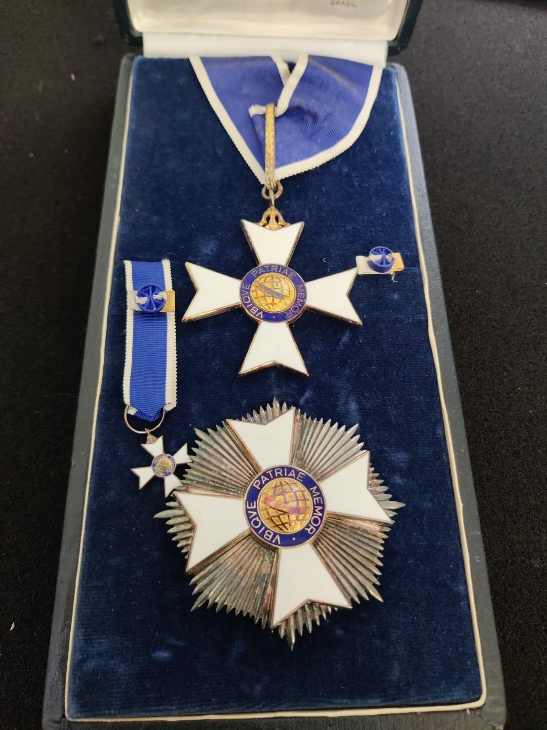 全场0元起拍 第154期 咸鱼国勋章拍卖专场 5月8日（周三）下午6：00开始 大十字级巴西里约布兰科勋章 纯银珐琅 颁发给日本宫内厅式部副长（仪典部长