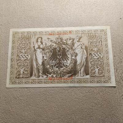 0起1加-纯粹捡漏拍-321纸钞邮币封加场 - 德国1910年1000马克