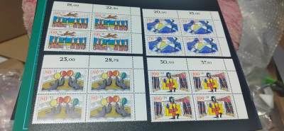 德国邮票专场，都是四方连！ - 德国邮票一套，1989年发行，马戏邮票4全，品相如图