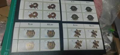 德国邮票专场，都是四方连！ - 德国邮票一套，1987年发行   西柏林馆藏金银艺术品4全，品相如图