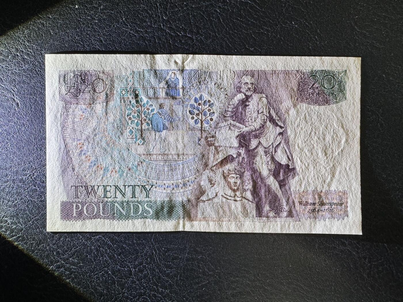 收藏联盟Quantum Auction 第343期拍卖  英国1981-88年20镑 品相UNC 莎士比亚