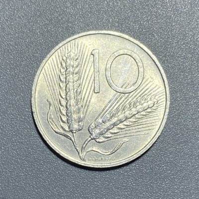 0505回流 - 全新意大利1973年10里拉铝币 麦穗古犁23mm