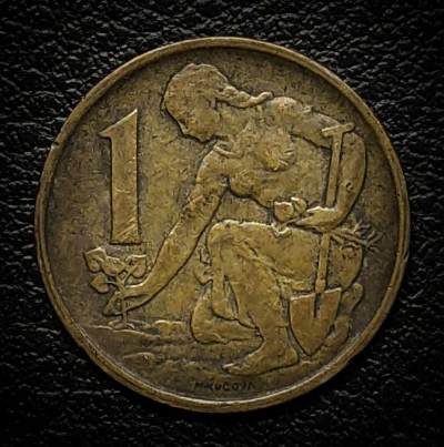 世界各国普币捡漏专场(第六场) - 1970年捷克斯洛伐克种树女朗1克朗