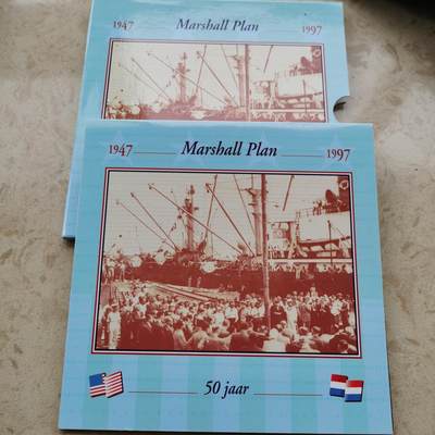 道一币馆币章第六十二场 - 原包装 荷兰1997年马歇尔计划50周年10盾纪念银币