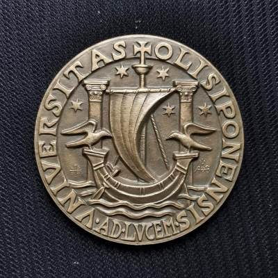 道一币馆币章第五十八场 - 葡萄牙1960年 里斯本大学建校50周年超大纪念铜章