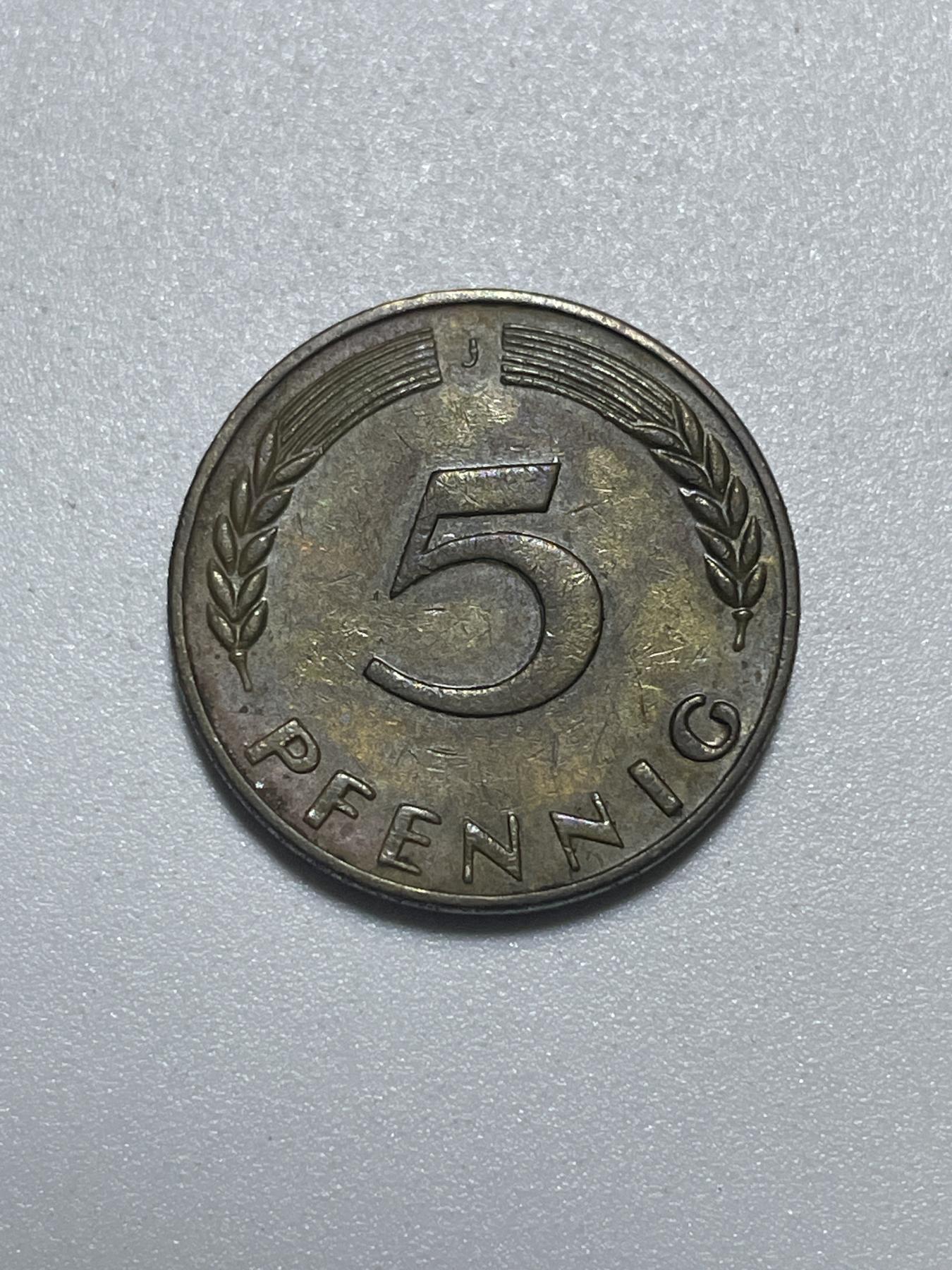 神仙姐姐散币好品专场第三十九期（无佣金满邮自动发出 1950 年德国 5 芬尼，首版