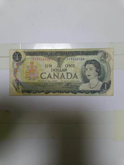 【20240510】非全新纸币第135场 - 加拿大1元，尾号260