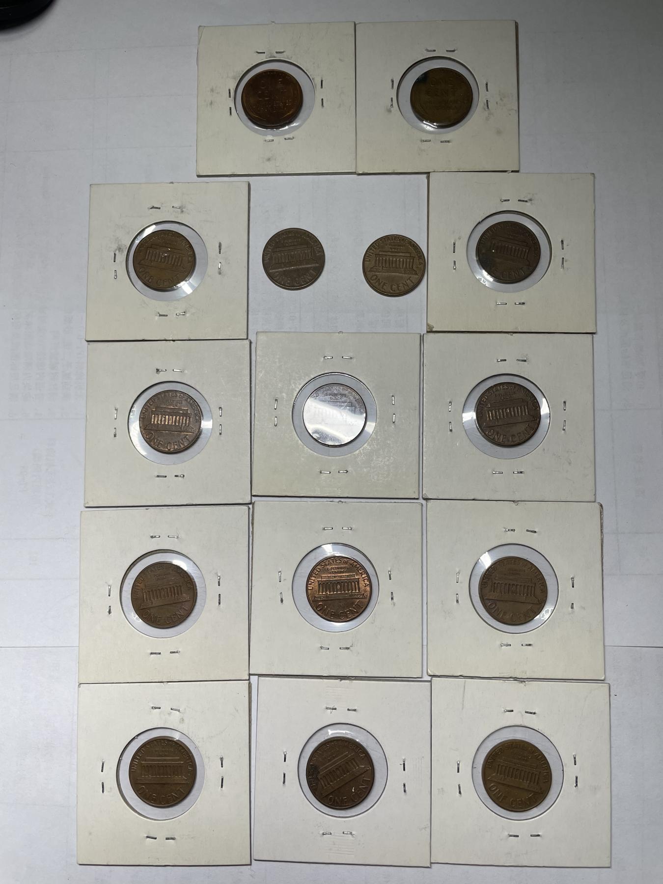 2024年集古藏今外币拍卖第六期-第5场—（总第55拍） 各年份1美分15枚