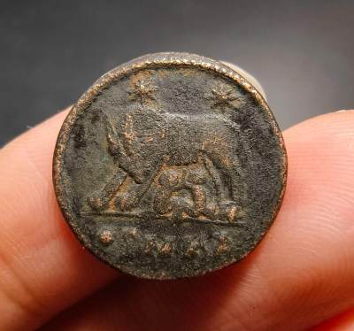 七河·丝路古国钱币杂件小拍（总第7期） - k65 古罗马帝国母狼育婴铜币 