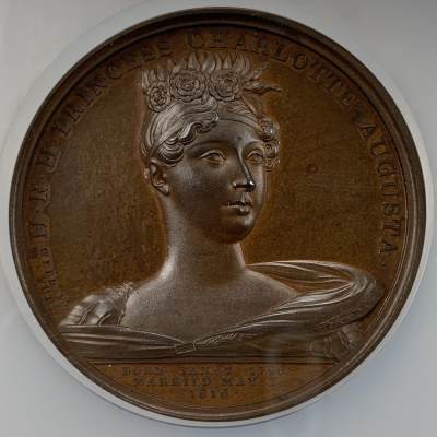 掌中浮雕-藏着的欧洲第012场 - 1817年英国夏洛特公主去世铜章，目录编号BHM 940; Eimer 1097