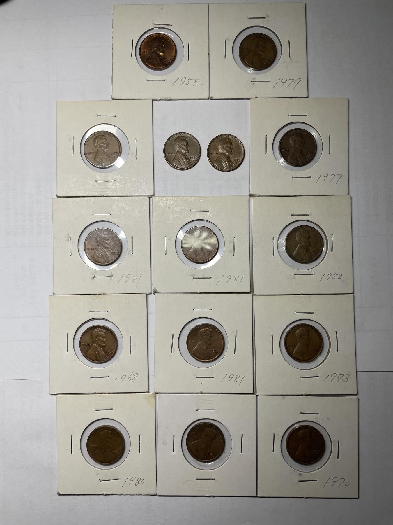 2024年集古藏今外币拍卖第六期-第5场—（总第55拍） 各年份1美分15枚