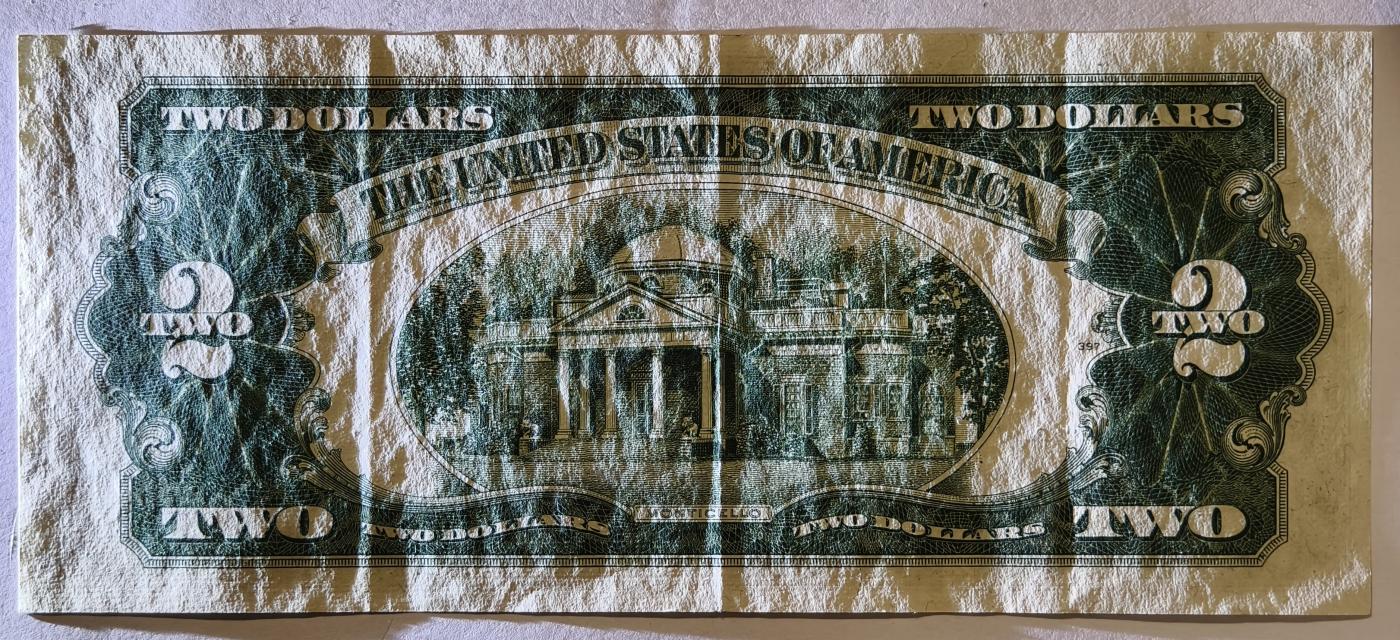 紫瑗钱币——第345期拍卖——纸币场 美国 1953年 B序列 托马斯·杰斐逊 2美元 红印 政府券 流通品