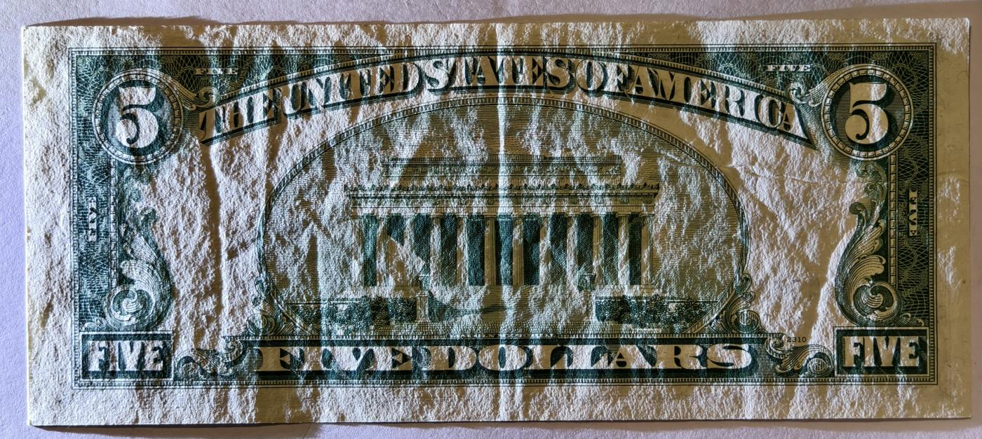 紫瑗钱币——第345期拍卖——纸币场 美国 1953年 A序列 亚伯拉罕·林肯 5美元 蓝印 银元券 流通品