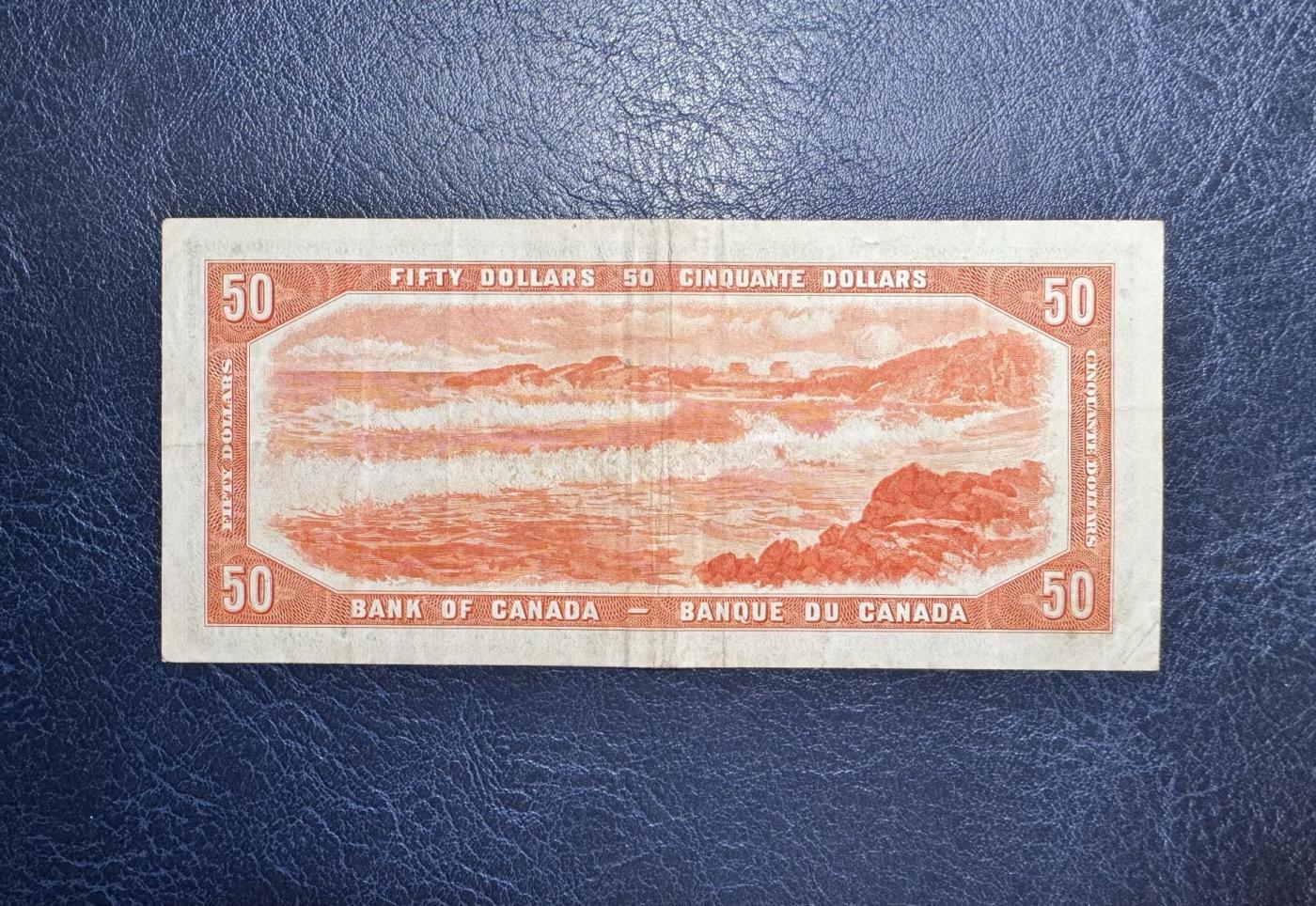 收藏联盟Quantum Auction 第344期拍卖  加拿大1954年50元 品相如图 号码无3457朦胧号
