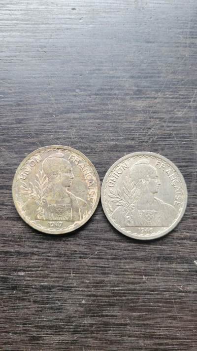 桂P钱币文化工作室拍卖第九期 - 法属印支大镍币安全边两个不同年份，1947年最稀少