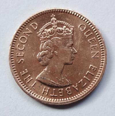 布加迪🐬～世界钱币🌾第 112 期 / 香蕉🍌币🇳🇿🇫🇮🇧🇧🇸🇴🇯🇲等各国克朗币和散币 - 毛里求斯 1975年 1c 女王年轻高冠头像