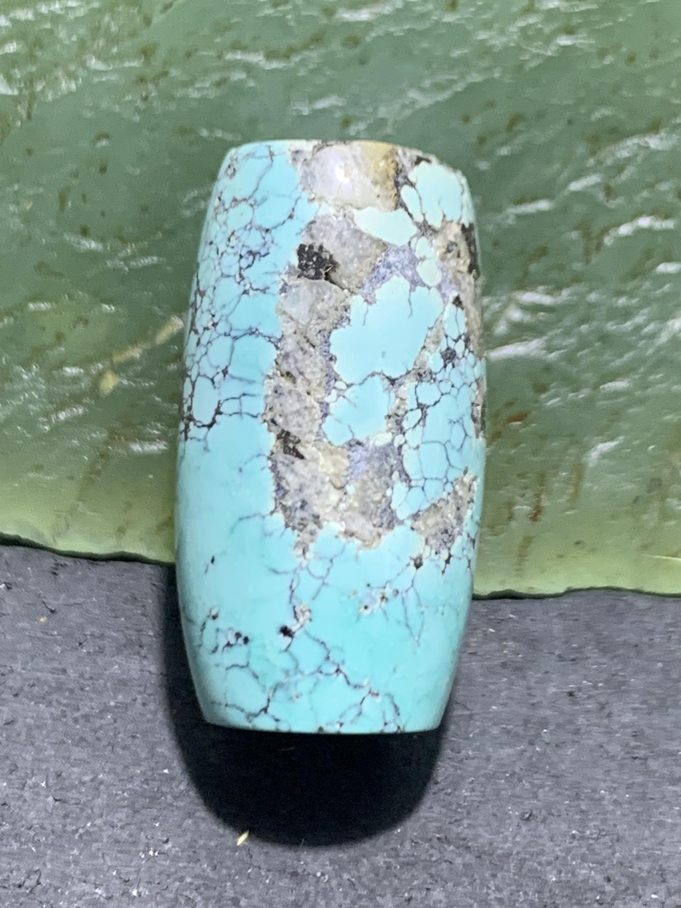 放福利！十堰高瓷蓝白松石桶珠一颗