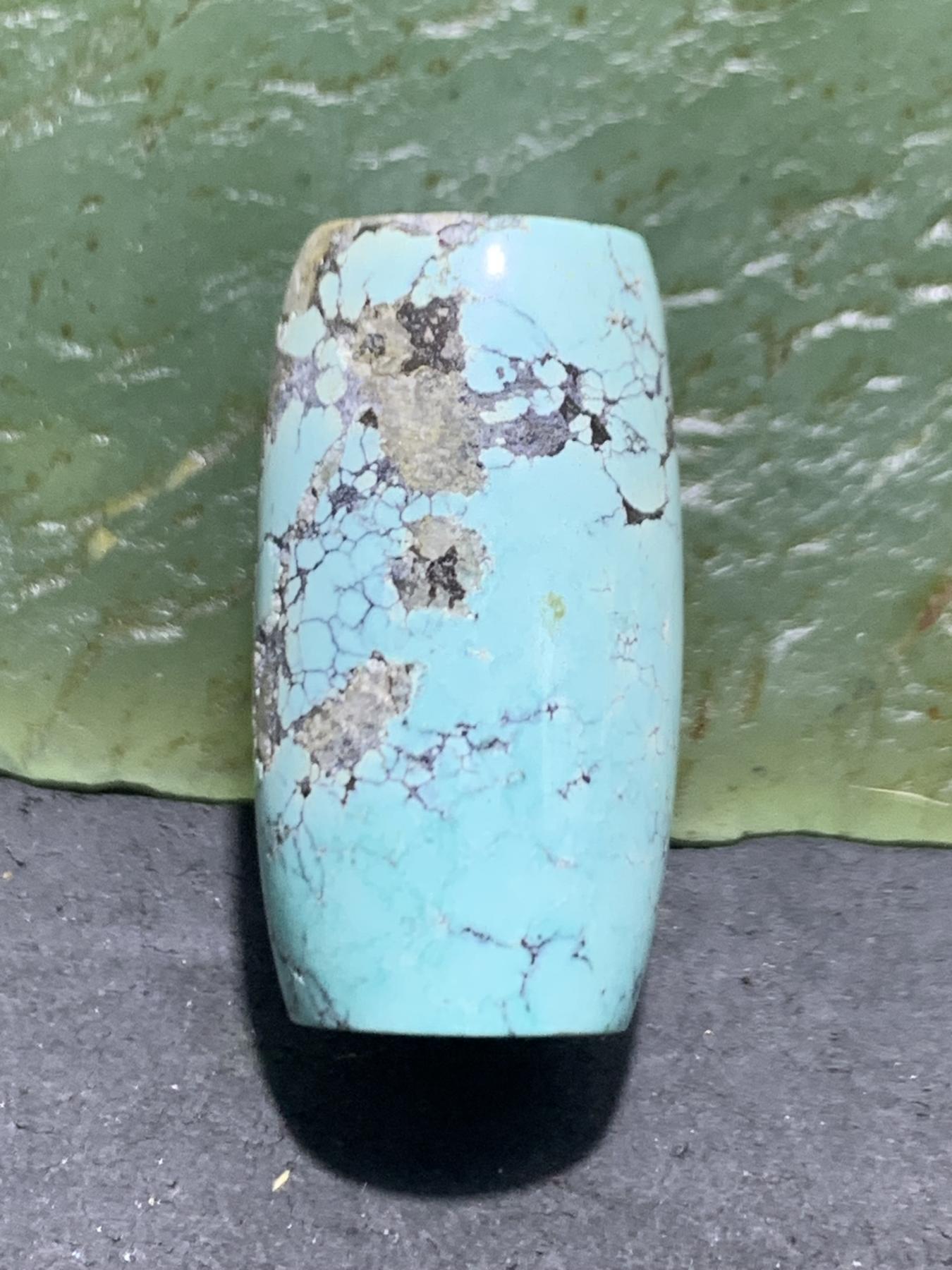 放福利！十堰高瓷蓝白松石桶珠一颗