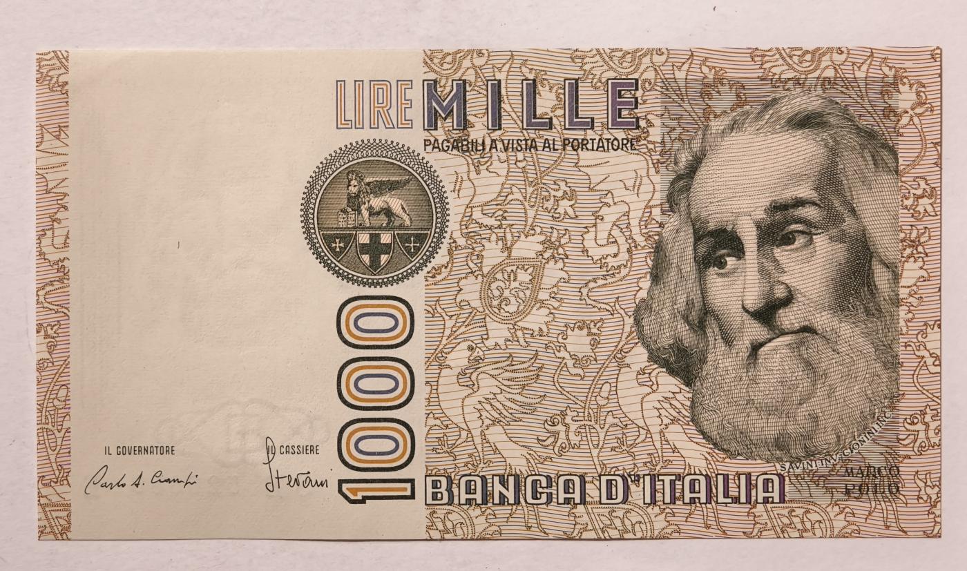 紫瑗钱币——第345期拍卖——纸币场 意大利 1982年 达·芬奇 1000里拉 UNC