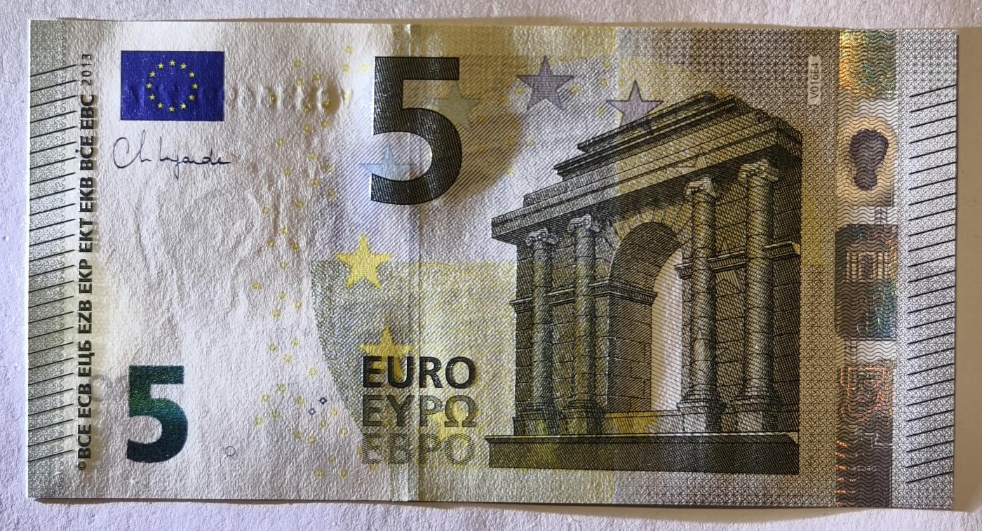 紫瑗钱币——第345期拍卖——纸币场 欧元 西班牙 2013年 加尔桥 5欧元 UNC