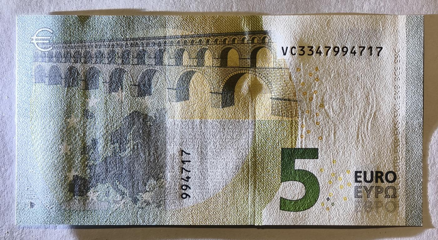 紫瑗钱币——第345期拍卖——纸币场 欧元 西班牙 2013年 加尔桥 5欧元 UNC