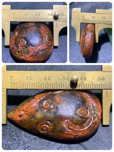 精美亚光冰飘冻料战国红玛瑙手工俏色巧雕凤舞九天吊坠一个， 精美亚光冰飘冻料战国红玛瑙手工俏色巧雕凤舞九天吊坠一个，