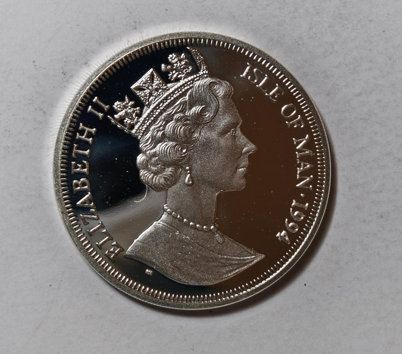 紫瑗钱币——第346期拍卖 马恩岛 1994年 蒙哥马利将军 1克朗 28.28克 0.925银 精制