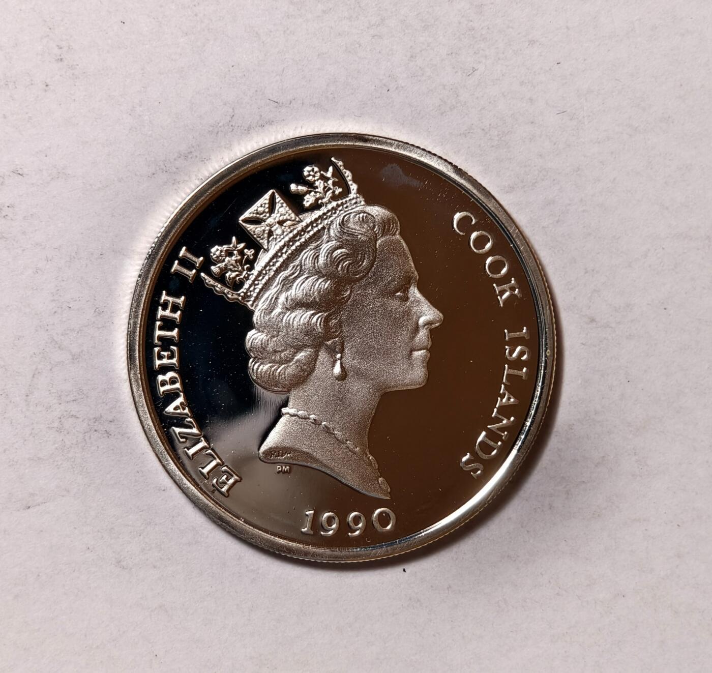 紫瑗钱币——第346期拍卖 库克群岛 1990年 世界濒危野生动物系列 非洲狮 10元 10克 0.925银 精制