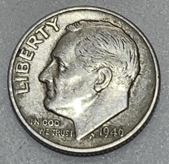 神仙姐姐散币好品专场第四十一期（无佣金满邮自动发出 1946 年美国 10 美分银币