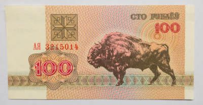  火彩社 纸币专场 PMG高分瑞典、新加坡、乌克兰、波兰纸币 - 白俄罗斯 1992年 100白俄罗斯卢布