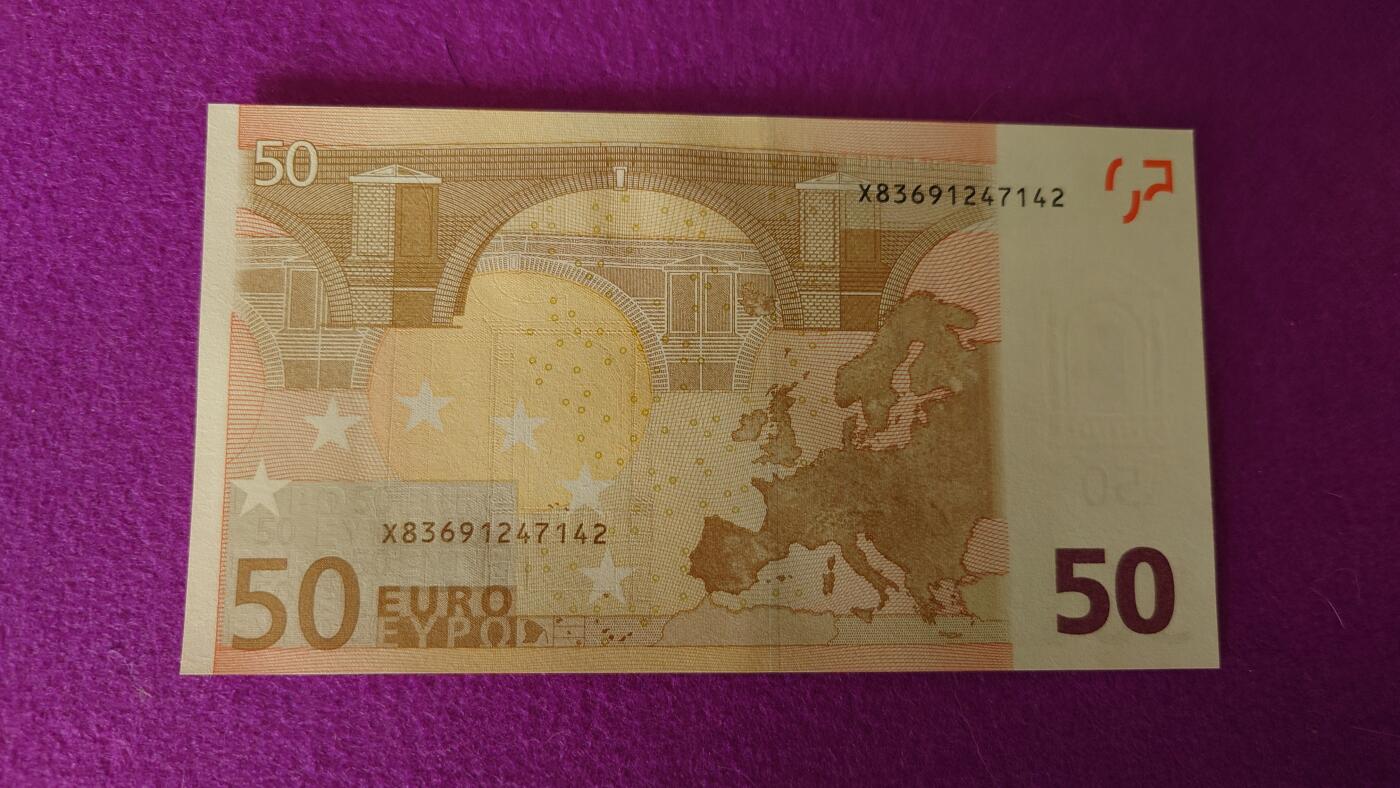 【世界钱币】精选微拍第104期暨2024年第15期  部分硬通新品销售 2002年50欧元 三签 全新绝品S冠尾号742