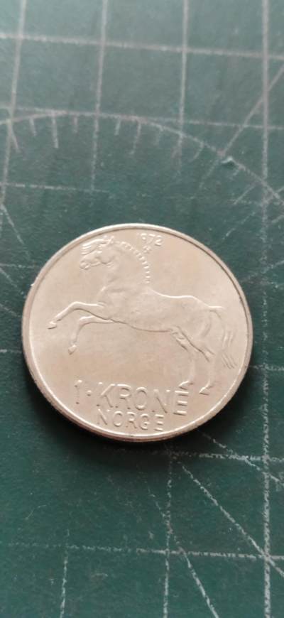 外国硬币初藏2024年第12场 - 挪威1克朗镍币1972年