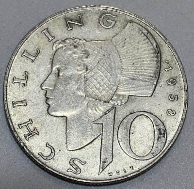 神仙姐姐散币好品专场第四十一期（无佣金满邮自动发出 - 1958 年奥地利 10 先令银币