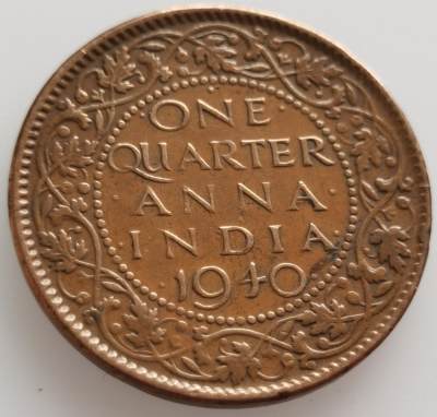  外国散币20240508场次（中拍皆有赠品），每周两拍，可寄存半年 - 印度1940年1/4安娜