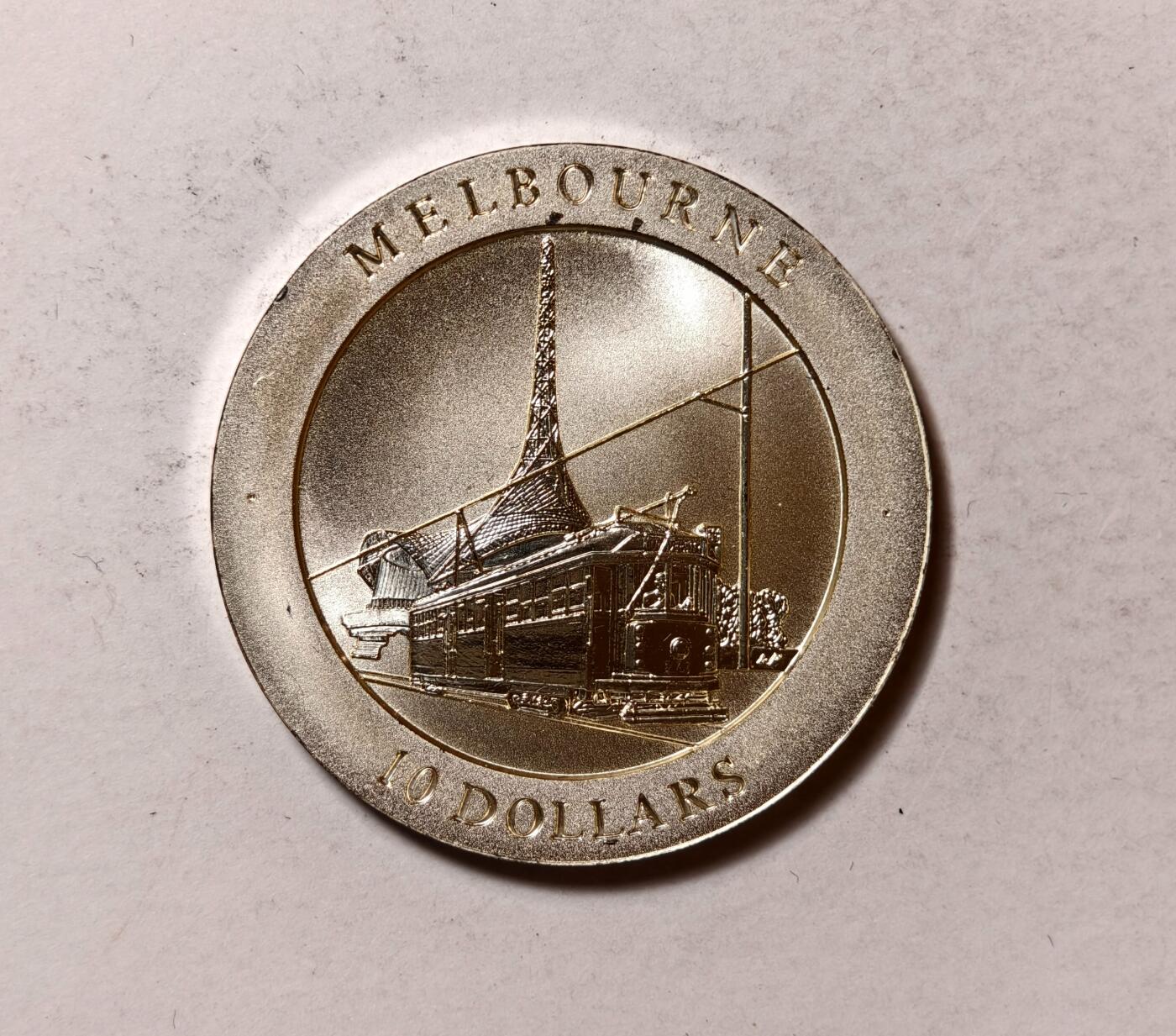 紫瑗钱币——第346期拍卖 澳大利亚 1998年 墨尔本 10元 20.77克 0.999银 磨砂精制