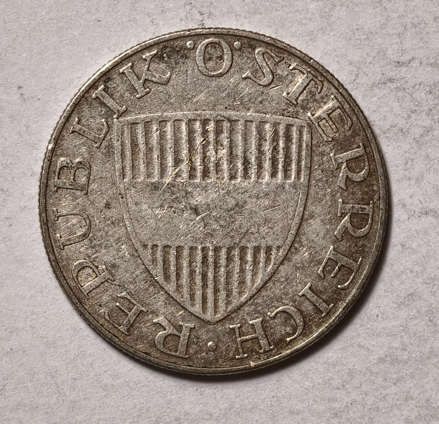 紫瑗钱币——第346期拍卖 奥地利 1958年 女神 10先令 7.5克 0.64银