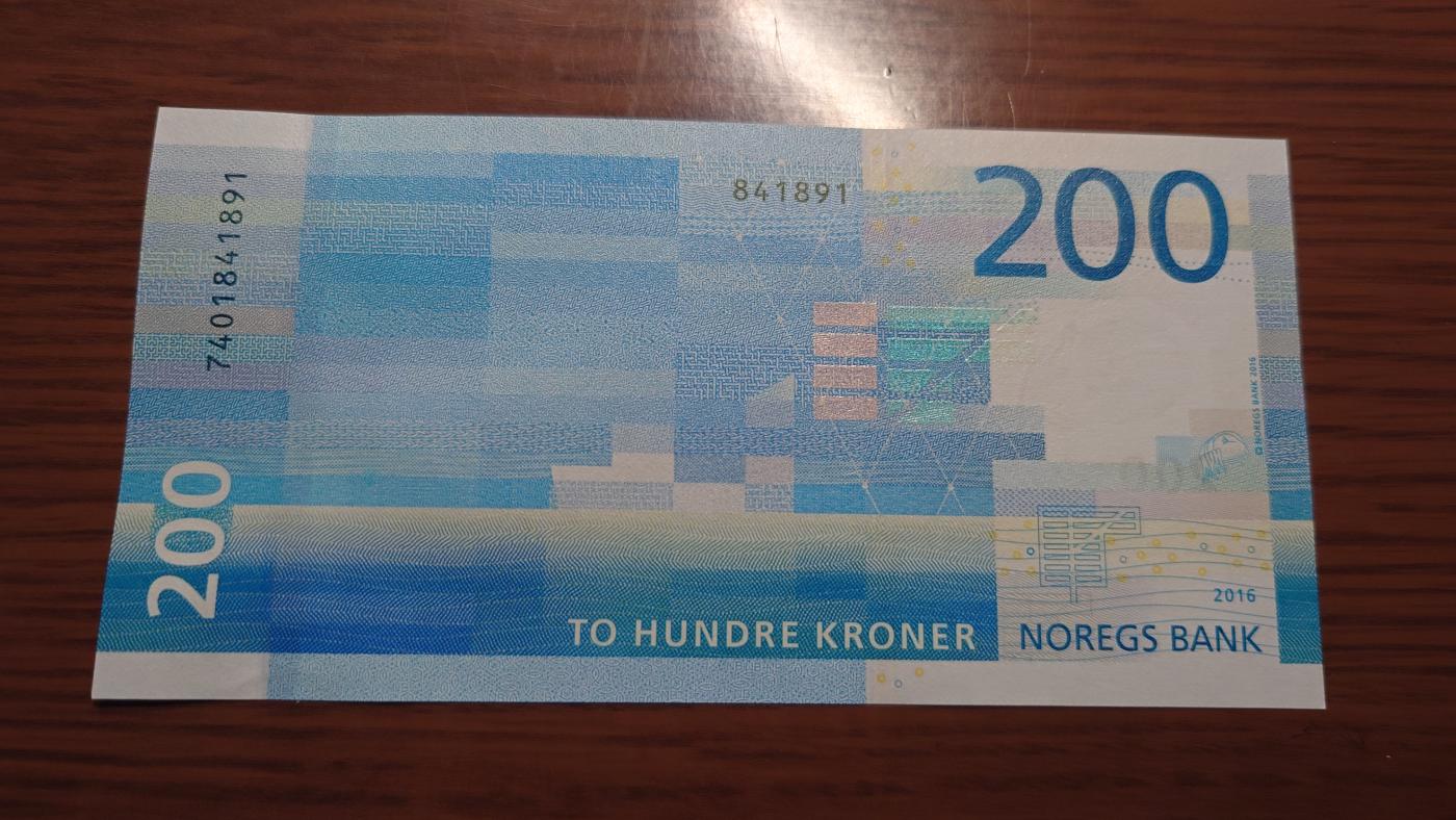 【世界钱币】精选微拍第104期暨2024年第15期  部分硬通新品销售 【一口价售出】2016年挪威200克朗 全新绝品尾号891