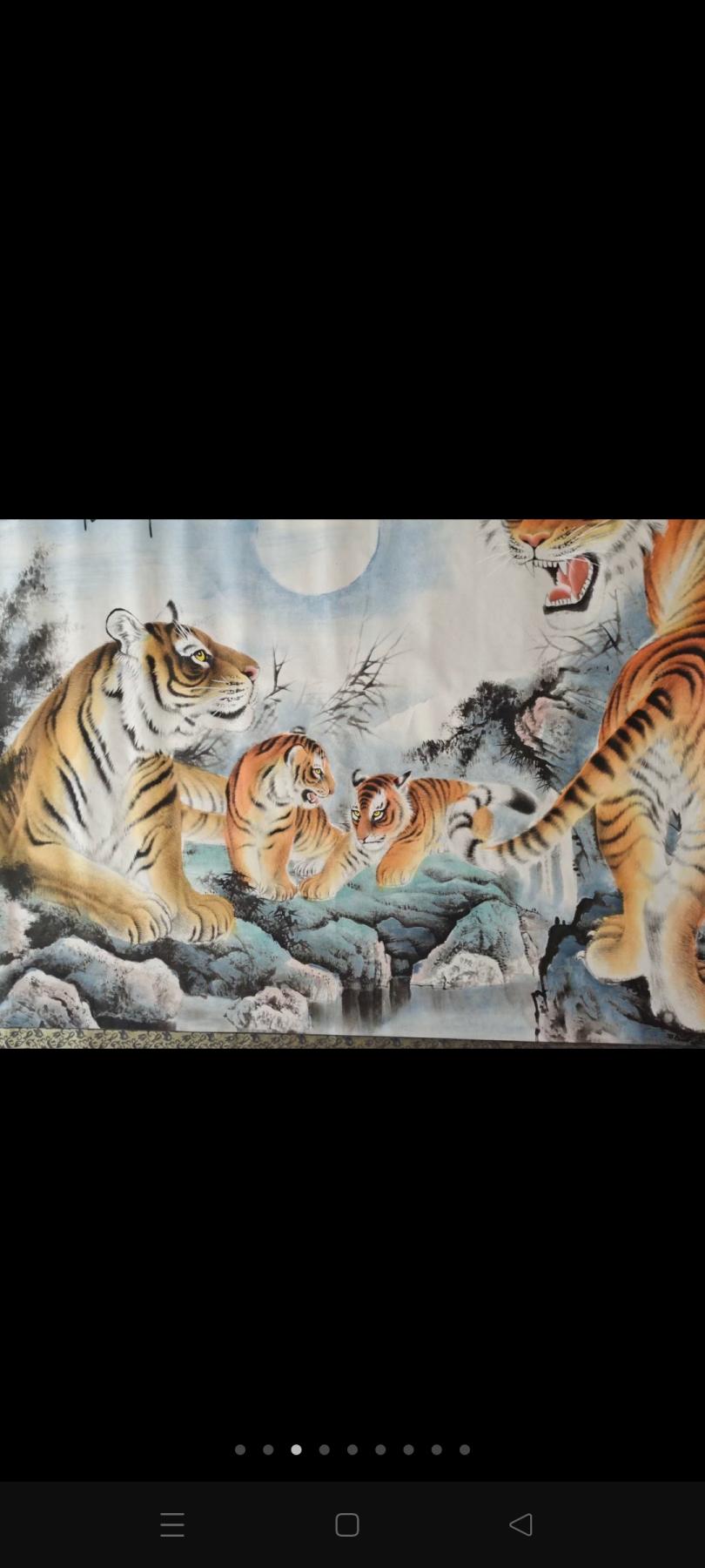 下乡收来的横轴一幅老画，五福临门，品相尺寸如图。