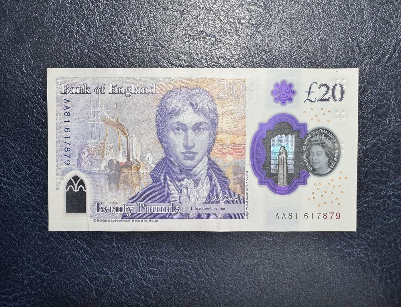 收藏联盟Quantum Auction 第344期拍卖  英国2018年20镑 品相AU AA冠 号码全程无4