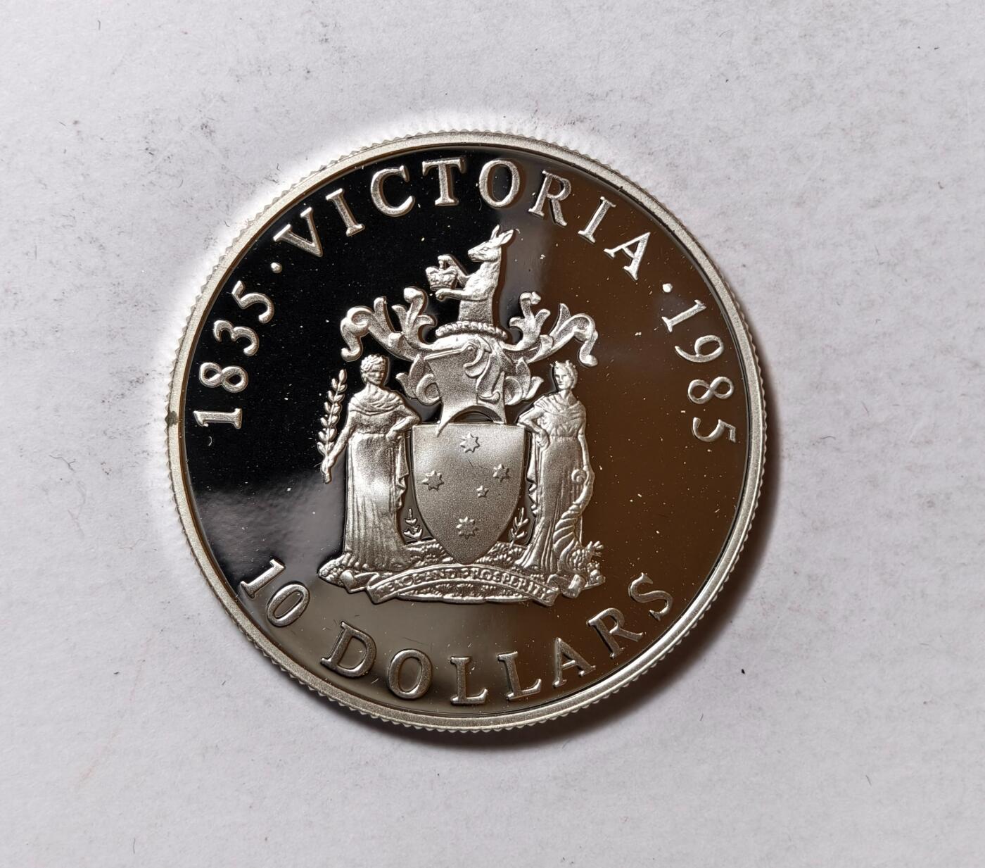 紫瑗钱币——第346期拍卖 澳大利亚 1995年 维多丽亚州成立150周年 10元 20克 0.925银 精制