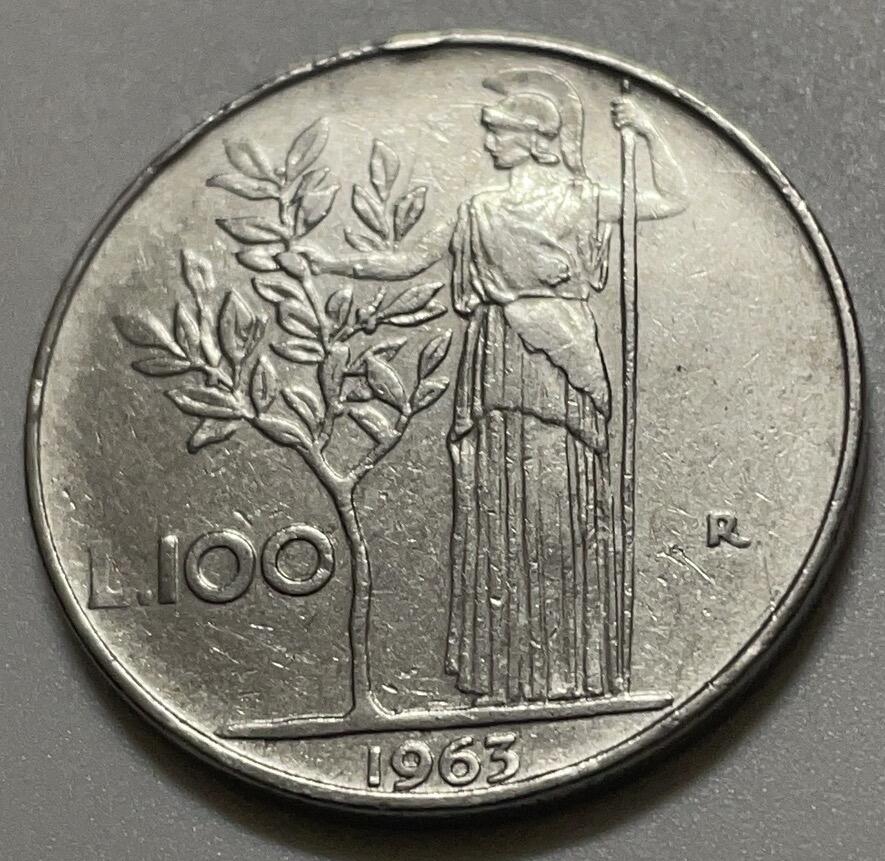 神仙姐姐散币好品专场第四十二期（无佣金满邮自动发出 1963 年意大利 100 里拉