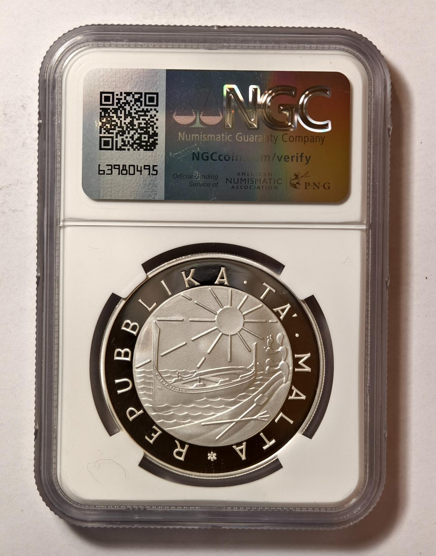 紫瑗钱币——第346期拍卖 马耳他 1981年 国际儿童节 5磅 银币 NGC PR69 UC