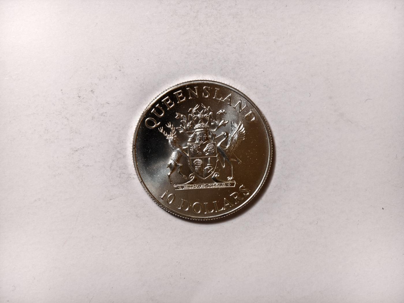 紫瑗钱币——第346期拍卖 澳大利亚 1989年 昆士兰州 10元 20克 0.925银 UNC