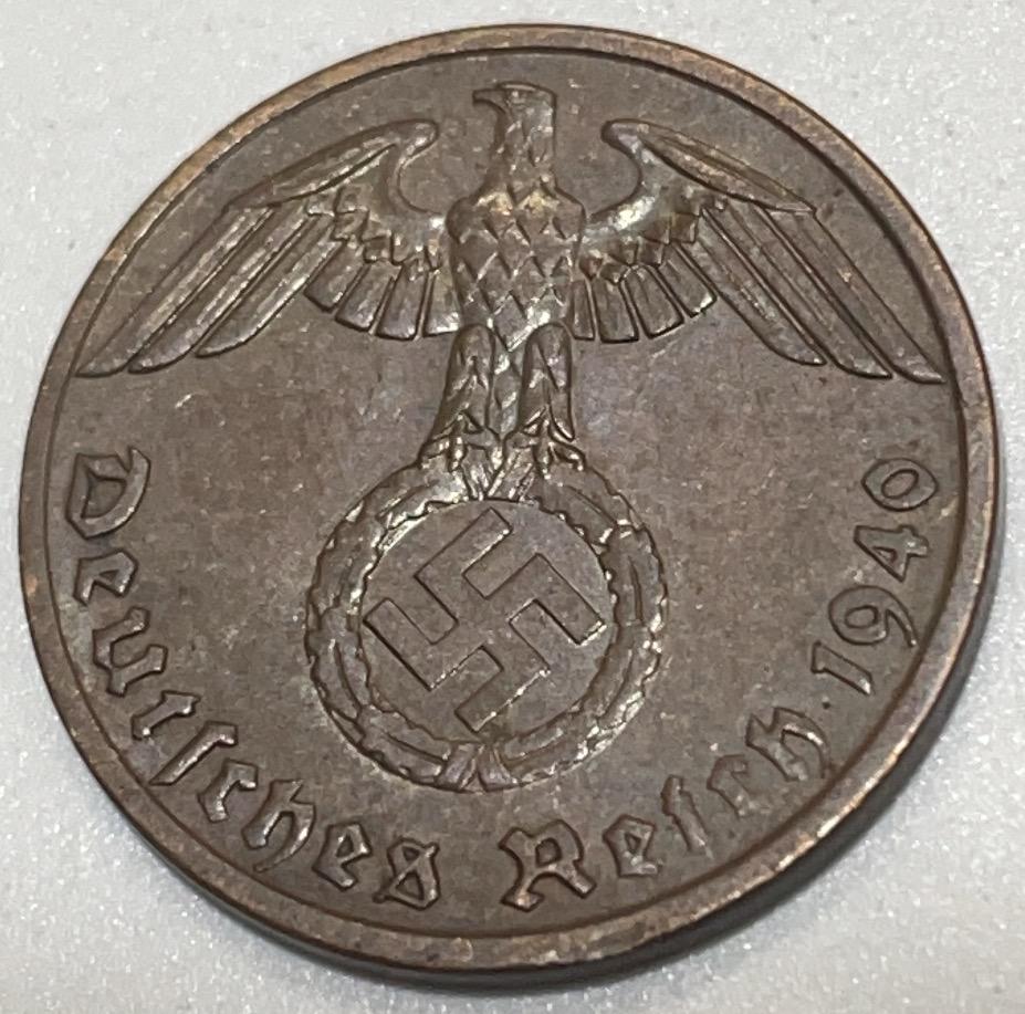 神仙姐姐散币好品专场第四十一期（无佣金满邮自动发出 1940 年德紧 1 芬尼铜币