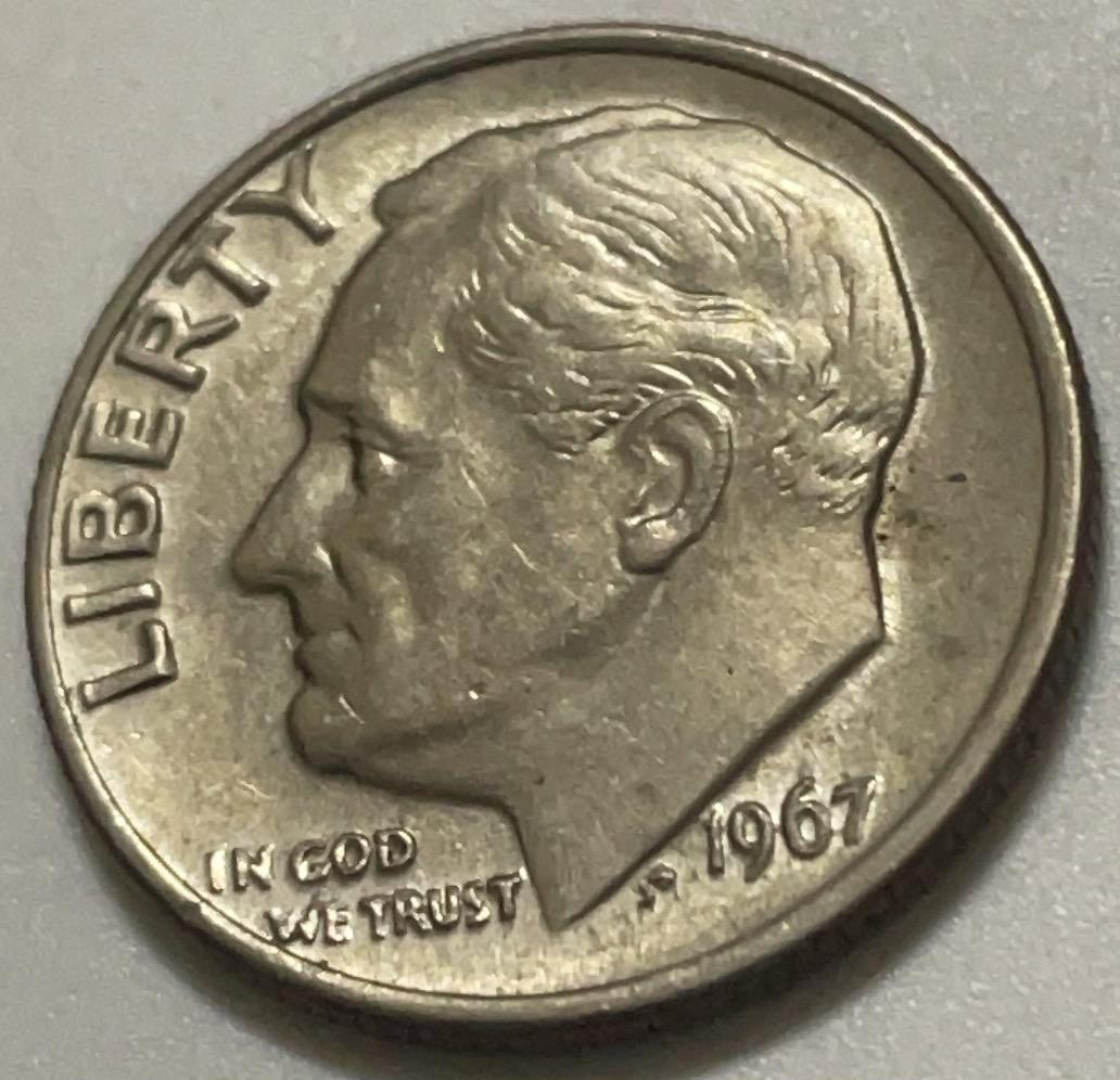 神仙姐姐散币好品专场第四十一期（无佣金满邮自动发出 1967 年美国 10 美分