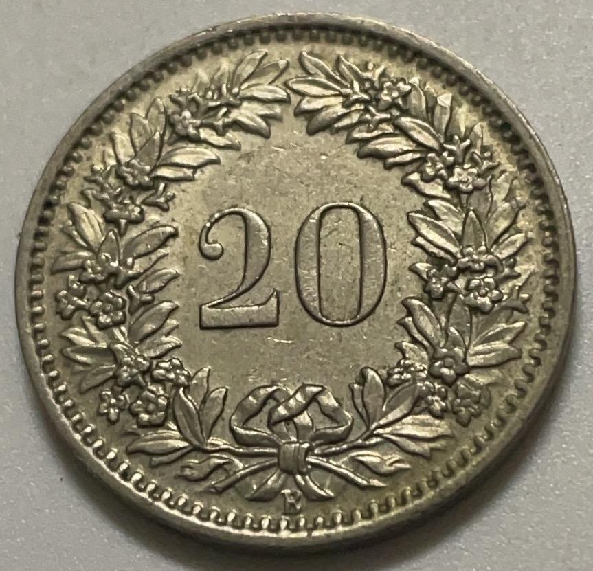 神仙姐姐散币好品专场第四十一期（无佣金满邮自动发出 1966 年瑞士 20 生丁