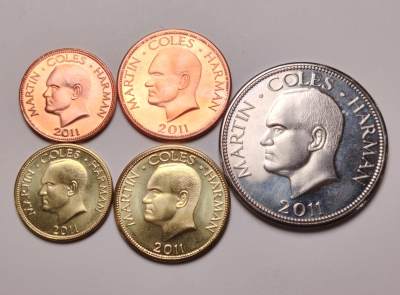 布加迪🐬～世界钱币🌾第 114 期 /  🇫🇷🇬🇧🇮🇱🇹🇷🇮🇹🇪🇬等各国银币及散币 - 伦地岛 5枚套币 较稀少 原光品相
