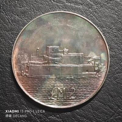【德藏】世界币章拍卖第78期(全场顺丰包邮) - 1972年马耳他2磅银币 原光 五彩