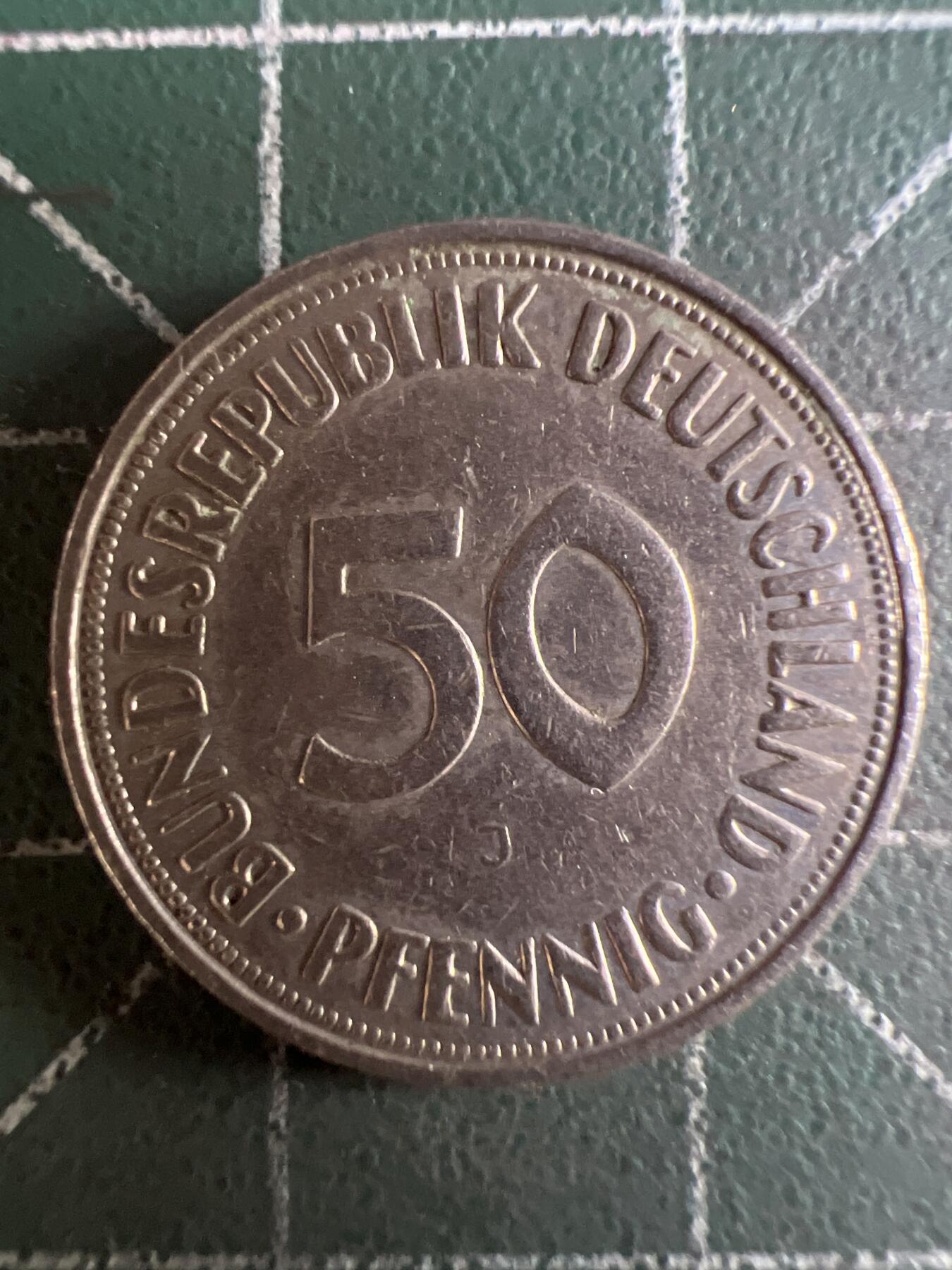 第596期 硬币专场 （无押金，捡漏，全场50包邮，偏远地区除外，接收代拍业务） 德国50分 J