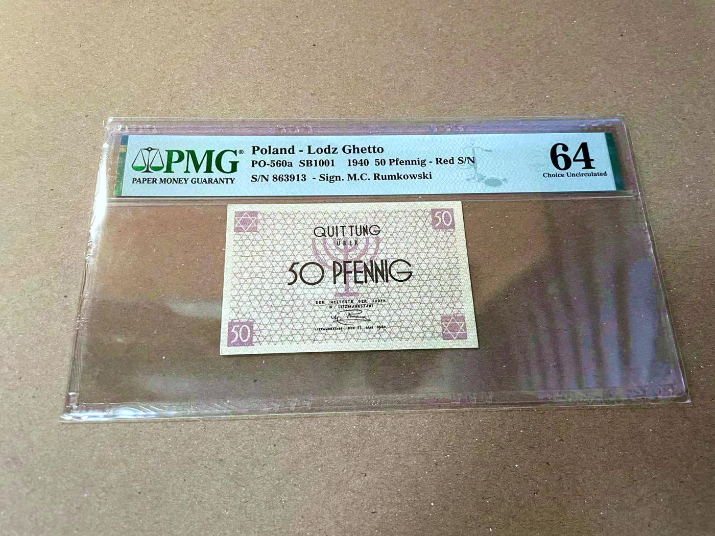 【Blue Auction】✨世界纸币精拍第473期【精】 【无47】波兰 1940年50Pfenning PMG64